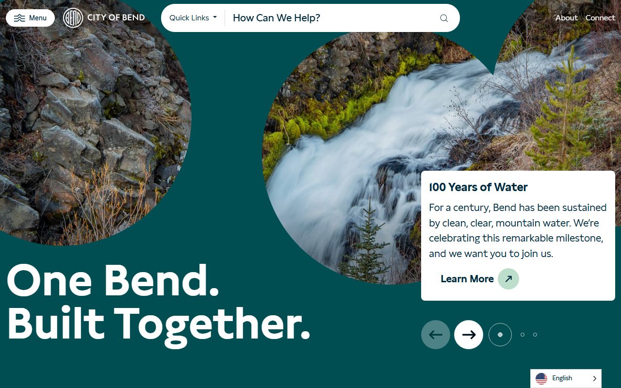 City of Bend official website homepage for Bend unclaimed money resources