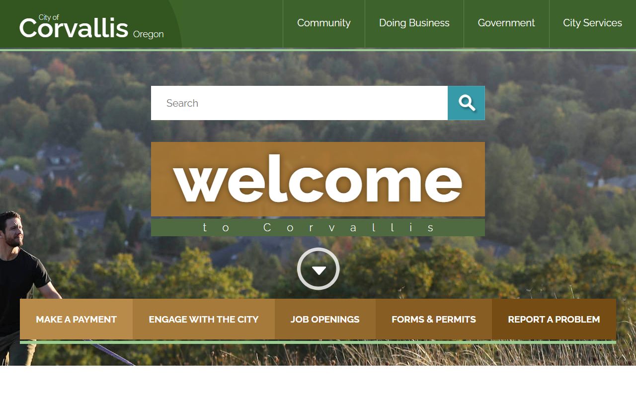 Corvallis official city website for Corvallis unclaimed money research