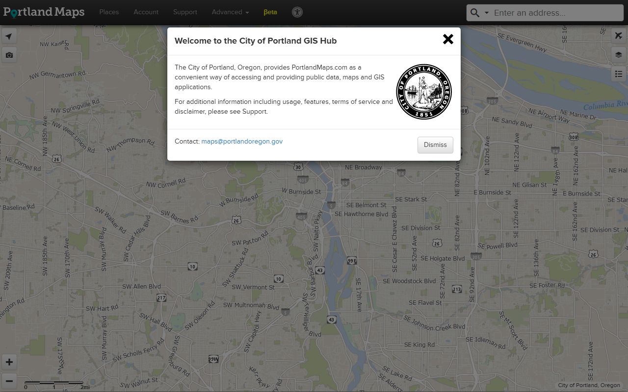 PortlandMaps property search tool for Portland unclaimed money research