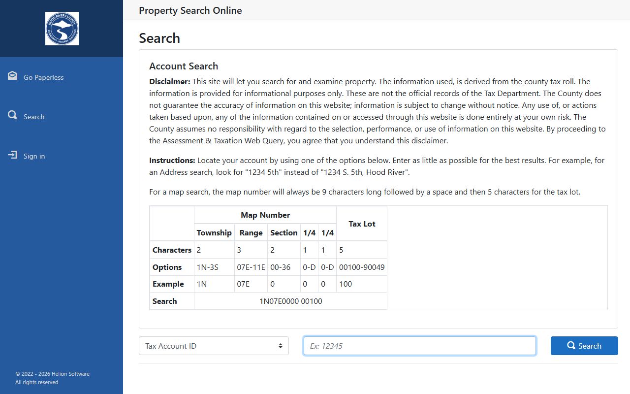 Hood River County Property Search Online portal for records lookup