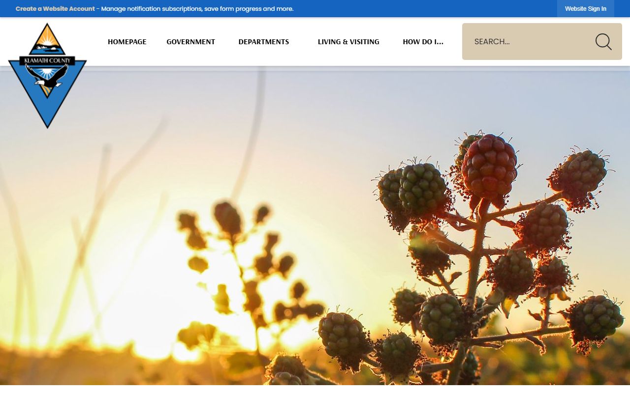 Klamath County official website for government services and unclaimed money research